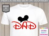 Free T Shirt Transfer Templates Instant Download Print at Home Mouse Ears Dad Printable