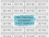 Free Template for Raffle Tickets with Numbers Free Printable Numbered Ticket Template Free Printables