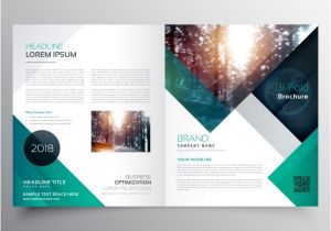 Free Template to Make A Brochure Green Business Brochure Template Vector Free Download