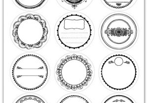 Free Templates for Avery Round Labels Vintage themed Labels