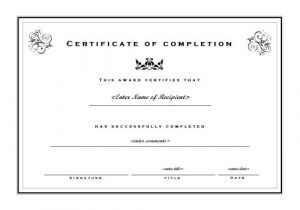 Free Templates for Certificates Of Completion 20 Free Certificate Of Completion Template Word Excel Pdf