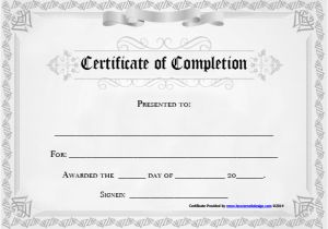 Free Templates for Certificates Of Completion 38 Completion Certificate Templates Free Word Pdf Psd
