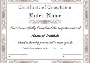 Free Templates for Certificates Of Completion Certificate Templates
