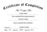 Free Templates for Certificates Of Completion Printable Certificates Of Completion Sampleprintable Com