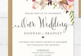 Free Templates for Wedding Invitations to Print Wedding Invitation Printable Wedding Invitation