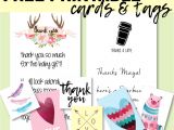 Free Thank You Card Template with Photo Baby Shower Hostess Gifts Printable Thank You Cards Thank