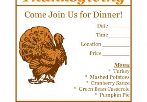 Free Thanksgiving Potluck Flyer Templates Free Printable Thanksgiving Flyer Invintation Template
