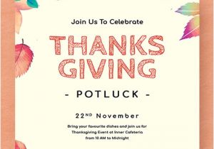 Free Thanksgiving Potluck Flyer Templates Free Printable Thanksgiving Party Flyer Template Download