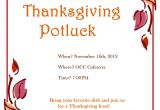 Free Thanksgiving Potluck Flyer Templates Potluck Flyer Template