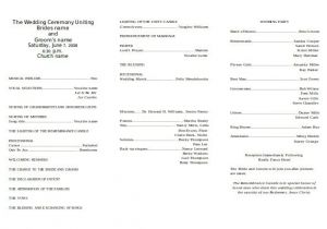 Free Tri Fold Wedding Brochure Templates Wedding Program Template 64 Free Word Pdf Psd
