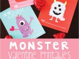 Free Valentine Card Printables for Kindergarten Monster Valentines Free Printables with Images Monster
