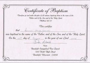 Free Water Baptism Certificate Template Baptism Certificate Templates for Word aspects Of Beauty