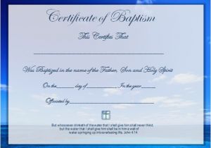 Free Water Baptism Certificate Template Word Certificate Template 49 Free Download Samples
