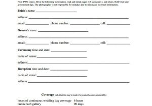 Free Wedding Photography Contract Template Uk Wedding Contract Template 24 Download Free Documents