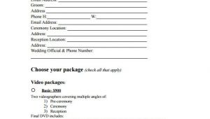 Free Wedding Videography Contract Template Videography Contract Template 10 Download Free