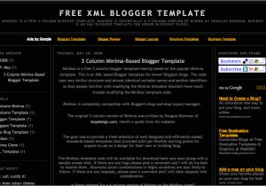 Free Xml Templates for Blogger Free Xml Blogger Template 3 Column Minima 3 Col Blogger