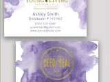 Free Young Living Business Card Templates Young Living Business Card Essential Oil Watercolor Gold