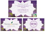 Free Young Living Business Card Templates Young Living Business Cards Lemon Lavender or Peppermint