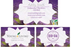 Free Young Living Business Card Templates Young Living Business Cards Lemon Lavender or Peppermint