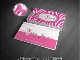 Free Zebra Business Card Template Pink Zebra Business Card Photoshop Template the Graphic Geek