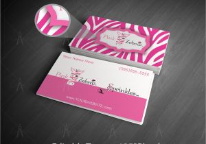 Free Zebra Business Card Template Pink Zebra Business Card Photoshop Template the Graphic Geek