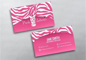 Free Zebra Business Card Template Pink Zebra Business Cards Free Shipping