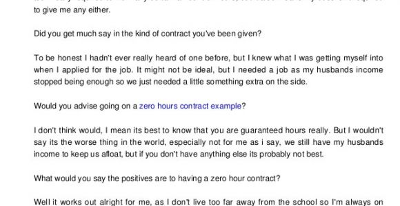 Free Zero Hours Contract Template Download Free Zero Hours Contract Template