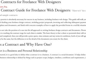Freelance Web Development Contract Template 10 Free Contract Templates for Web Designers