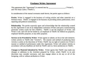 Freelance Writer Contract Template 10 Freelance Contract Templates Samples Examples