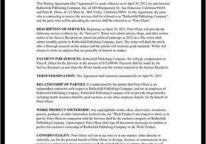 Freelance Writer Contract Template Freelance Writer Contract Template with Sample