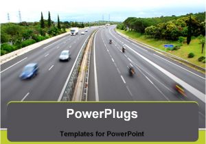 Freeway Templates Powerpoint Template View Of Freeway Cars Driving by Fast