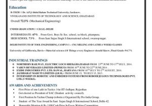 Fresher Mechanical Engineer Resume Doc What is the Best Resume for Mechanical Engineer Fresher