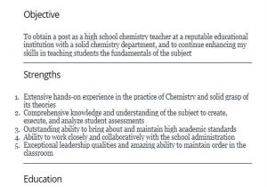 Fresher Primary Teacher Resume format 42 Teacher Resume formats