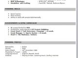 Fresher Resume format Download In Ms Word It Fresher Resume format In Word