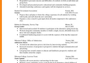 Freshman College Student Resume 7 College Freshman Resume Template Professional Resume List