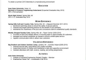 Freshman College Student Resume 7 Engineering Student Resume Examples Penn Working Papers