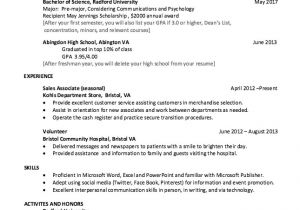 Freshman College Student Resume Pin by Ririn Nazza On Free Resume Sample Free Resume