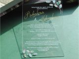 Friends Card for Marriage Invitation 10pcs Per Lot Custom White Printing Transparent Acrylic Card