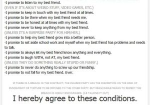 Friendship Contract Template Best Friend Contract Template Explore Friend Thing