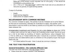 Frustration Of Contract Termination Letter Template Contract Law Notes Oxbridge Notes the United Kingdom