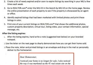 Fsbo Email Template the Best Expired Listing Letter Sample Templates to Use now