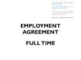 Full Time Employment Contract Template Employment Agreement Template Free Sample Download Diy