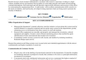 Functional Resume Sample Pdf Executive Administrative assistant Resume 10 Free Word