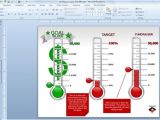 Fundraising Charts Templates Animated Goal Chart Template for Powerpoint