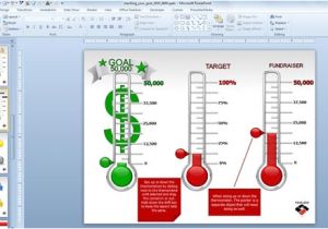 Fundraising Charts Templates Animated Goal Chart Template for Powerpoint