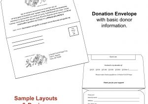 Fundraising Envelope Template Sample Layouts Designs for Donation Envelopes and