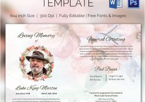Funeral Announcement Email Template 15 Funeral Card Templates Psd Ai Eps Free Premium