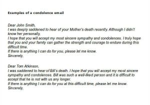 Funeral Email Template 6 Condolence Email Examples Samples Doc Examples