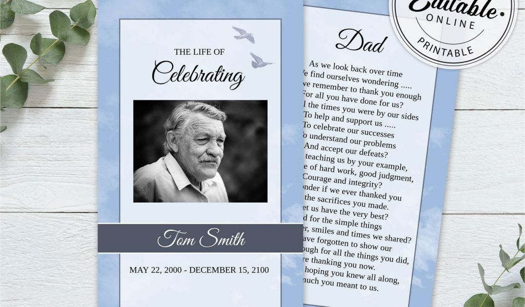 Funeral Flower Card Messages for Dad Examples Editable Funeral Prayer