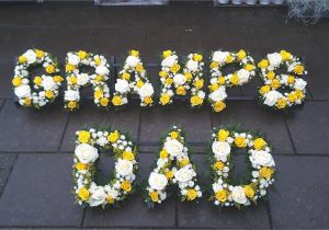Funeral Flower Card Messages for Dad Loose Gramps Dad In Yellows and Whites